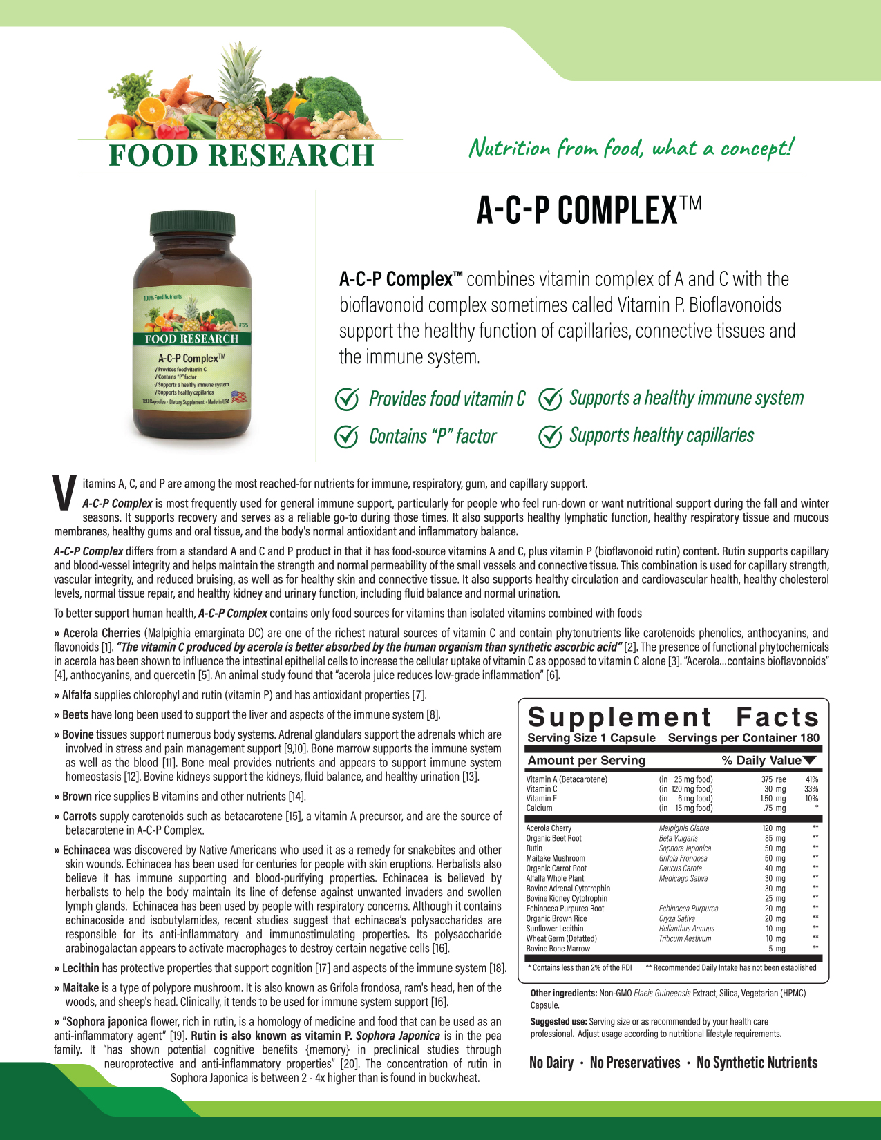 A-C-P Complex Tech Sheet